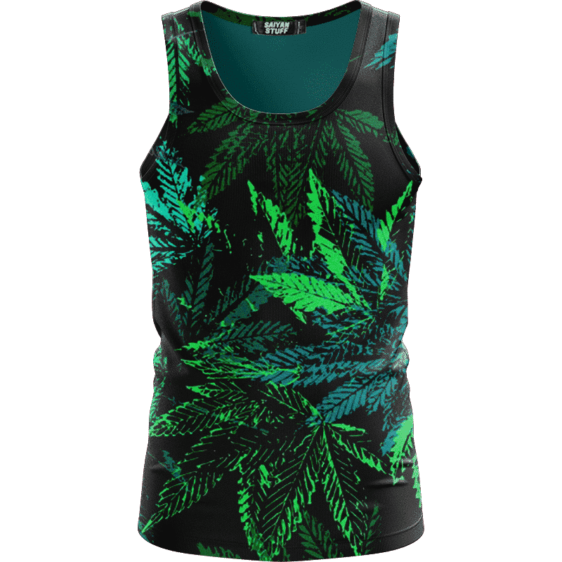 Weed Marijuana 420 Black All Over Print Cool Tank Top