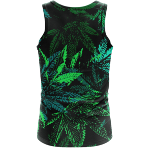 Weed Marijuana 420 Black All Over Print Cool Tank Top - Back