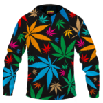 Weed Marijuana Colorful Seamless Pattern Dope Hoodie