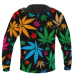 Weed Marijuana Colorful Seamless Pattern Dope Hoodie - BACK