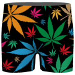 Weed Marijuana Colorful Seamless Pattern Dope Men's Underwear