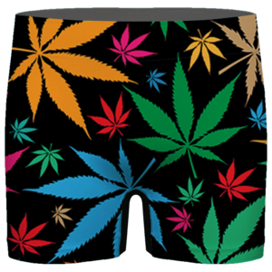 Weed Marijuana Colorful Seamless Pattern Dope Men's Underwear