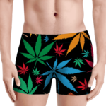 Weed Marijuana Colorful Seamless Pattern Dope Men's Underwear