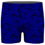 Weed Marijuana Leaves Dope Navy Blue Pattern Cool Men's Boxer