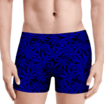 Weed Marijuana Leaves Dope Navy Blue Pattern Cool Men's Boxer