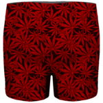 Weed Marijuana Leaves Great Red Pattern Cool Men's Boxer Brief