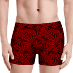 Weed Marijuana Leaves Great Red Pattern Cool Men's Boxer Brief