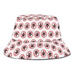 Weed Not Allowed Signage Logo Pattern Badass Bucket Hat