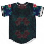 Weed Pattern on Floral Designs 420 Marijuana Baseball Jersey