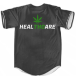 Weed THC Healthcare Dope Vector Marijuana Black Baseball Jersey