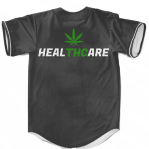 Weed THC Healthcare Dope Vector Marijuana Black Baseball Jersey