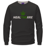 Weed THC Healthcare Dope Vector Marijuana Black Crewneck Sweater