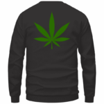 Weed THC Healthcare Dope Vector Marijuana Black Crewneck Sweater Back