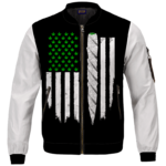 Weed US Flag Joint 420 Marijuana Dope Bomber Jacket