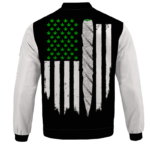 Weed US Flag Joint 420 Marijuana Dope Bomber Jacket - back