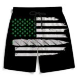 Weed US Flag Joint 420 Marijuana Dope Ganja Dope Beach Shorts