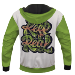 White Keep It Real Cannabis Marijuana Themed Hoodie