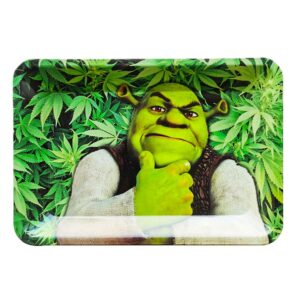 Who Got You High Shrek Cannabis Herb Rolling Tray