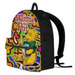 Winnie the Pot Head Kush Tripping Colorful Shrooms Backpack