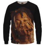 Wiz Khalifa Smoke The Weed Awesome Black Crewneck Sweatshirt
