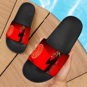 Wiz Khalifa Smoking Joint 420 Marijuana Red Slide Sandals