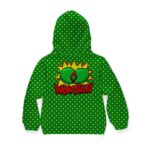 Wow Bud Logo Dotted-Pattern Dope 420 Weed Kids Hoodie