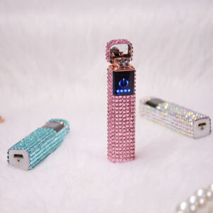Rhinestone Touch Screen USB Rechargeable Bling Bling Girly Windproof Lighter for Weed