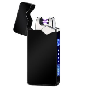 Solid Color LED Double Arc Rechargeable Windproof Lighter for Weed