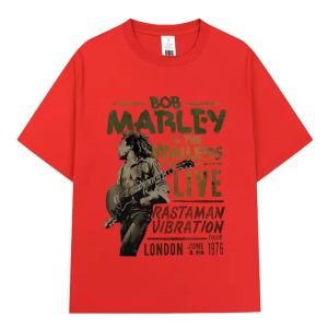 1976 Bob Marley Live Rastaman Vibration Red Men's T-Shirt