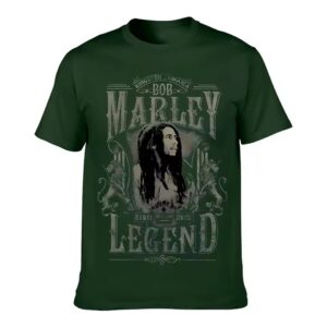 Bob Marley Dark Green Vintage Legend Graphic Men's T-Shirt