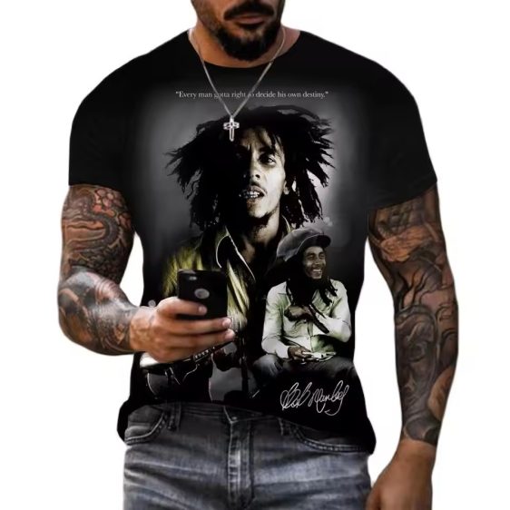 Bob Marley Decide Your Destiny Inspirational Men's T-Shirt
