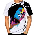 Bob Marley Iconic Smiling Abstract Pop Art Men's T-Shirt