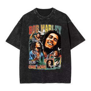 Bob Marley One Love Vintage Culture Acid-Wash Men's T-Shirt