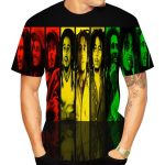 Bob Marley Rasta Evolution Gradient Tribute Men's T-Shirt