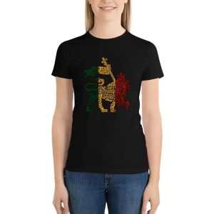 Bob Marley Rasta Lion of Judah Black Women's T-Shirt