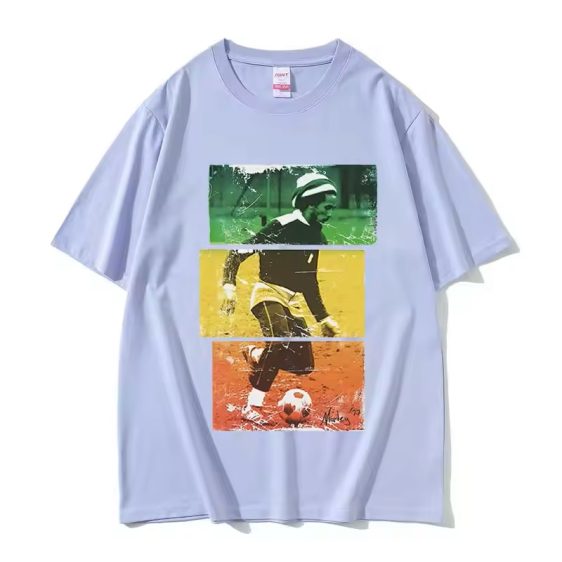 Bob Marley Rasta Soccer Photo Light Purple Men's T-Shirt