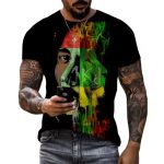 Bob Marley Reggae Lion Fusion Red Green Flame Men's T-Shirt