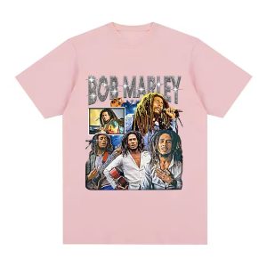 Bob Marley Reggae Performance Collage Pink Men's T-Shirt