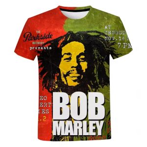 Bob Marley Vintage Concert Poster Rasta Men's T-Shirt