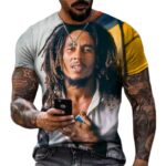 Bob Marley Vintage Reggae Style Iconic Portrait Men's T-Shirt