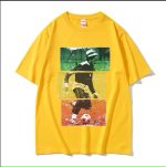 Classic Bob Marley Rasta Soccer Graphic Yellow Men's T-Shirt