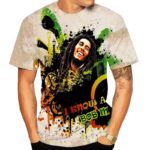 I Know A Bob Marley Paint Burst Street Art Men's T-Shirt