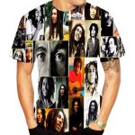 Jamaican Singer Bob Marley Iconic Photo Collage Men's T-Shirt