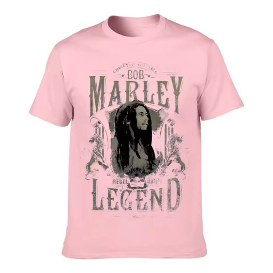 Kingston Jamaica Bob Marley Graphic Pink Men's T-Shirt