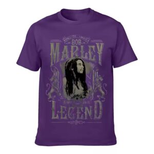 Kingston Jamaica Bob Marley Graphic Purple Men's T-Shirt