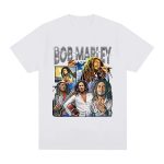 Music Icon Bob Marley Multi-Portrait Art White Men's T-Shirt