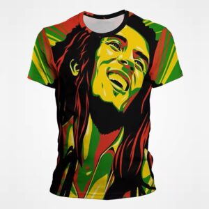 Rastafarian Movement Bob Marley Tribute Art Men's T-Shirt