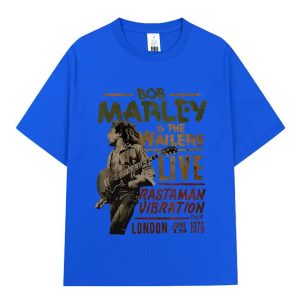 Rastaman Vibration Bob Marley 1976 Live Blue Men's T-Shirt