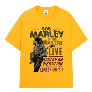 Rastaman Vibration Bob Marley 1976 Live Yellow Men's T-Shirt