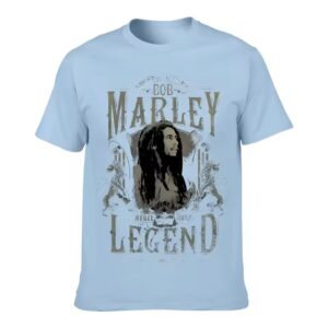 Rebel Music Bob Marley Legend Light Blue Men's T-Shirt